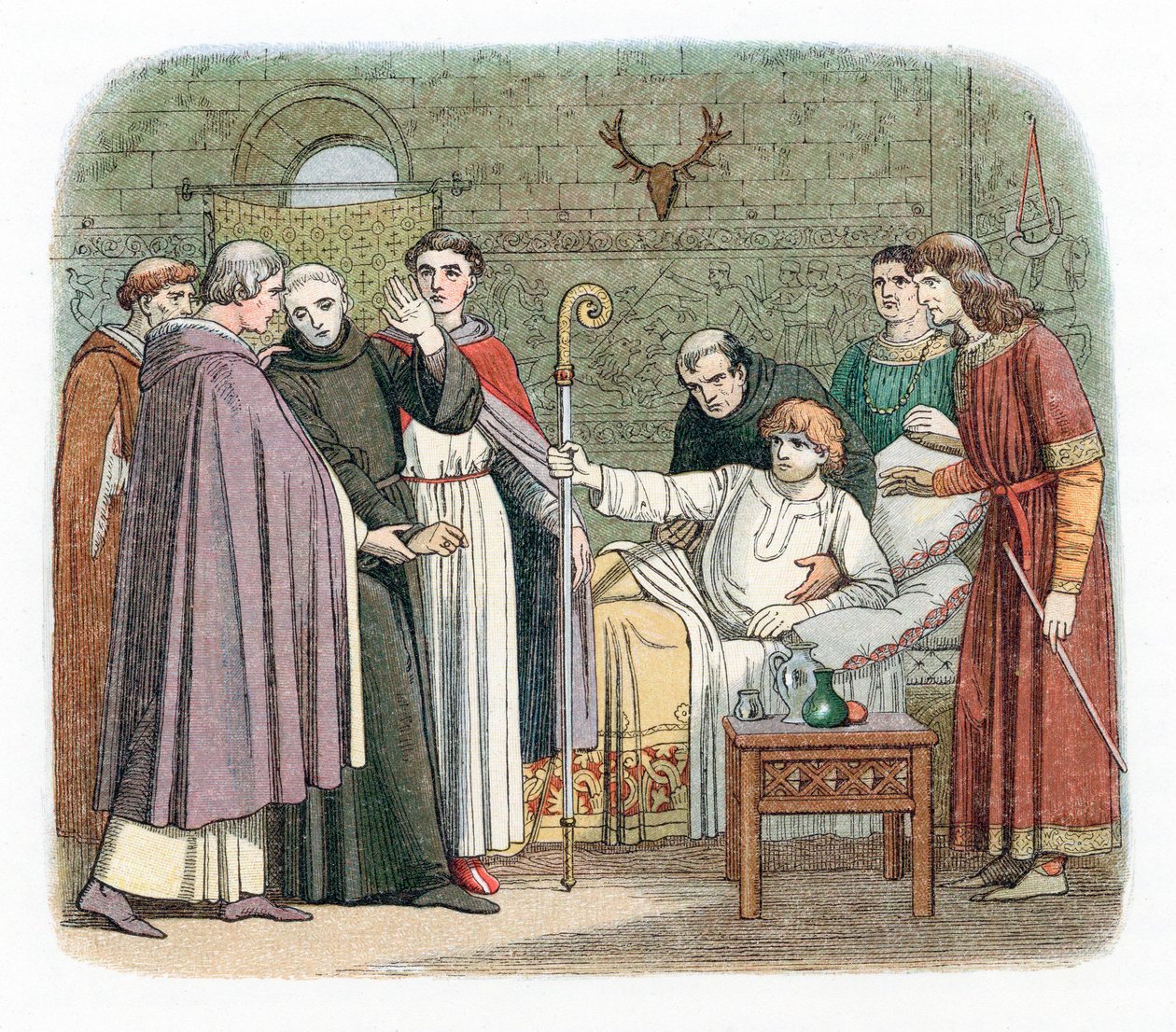Szent Anzelm vonakodva elfogadja a canterburyi érsekséget, 1093 1864 alkotó: Unbekannt