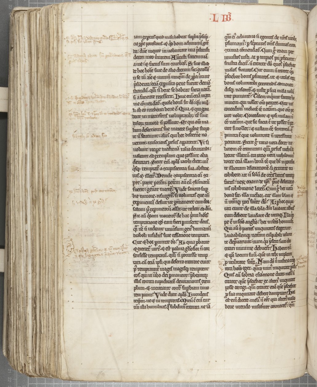 Hippói Szent Ágoston „Opera”, Fol 243 verso, 1200 körül (toll és tinta pergamenen) alkotó: Unbekannt