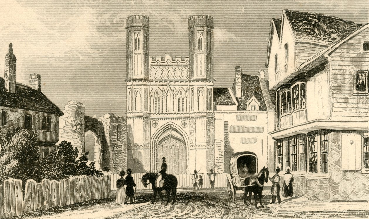 St. Augustines Gate, Canterbury. Kent, 1835. alkotó: Unbekannt