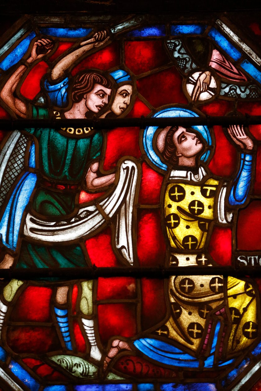 St Barth templom - Ólomüveg ablak - Szent István - New York, Egyesült Államok alkotó: Unbekannt
