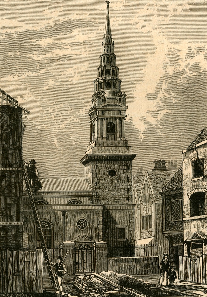 St. Brides Church, Fleet Street, 1824, 1897. alkotó: Unbekannt