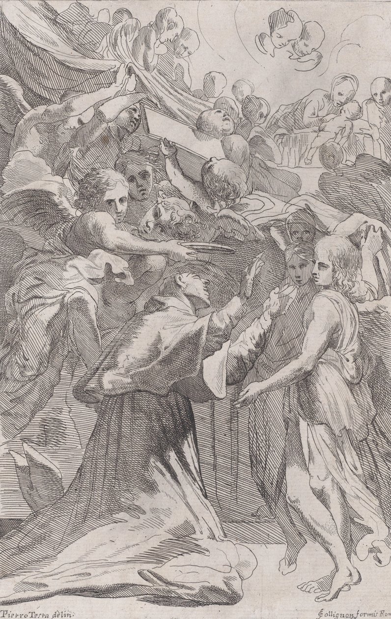 Borromeo Szent Károly angyalokkal körülvéve, 1650-70. alkotó: Unbekannt