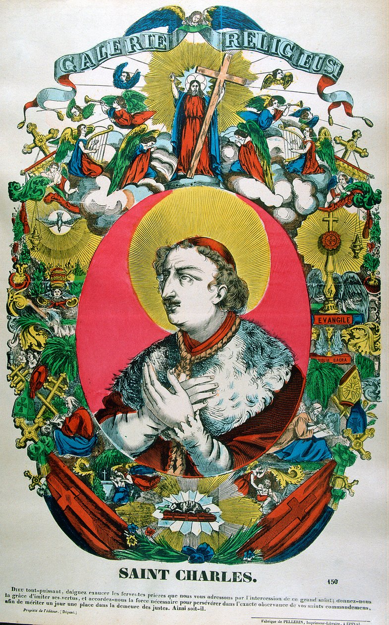 Borromeói Szent Károly, 16. századi olasz pap, 19. század alkotó: Unbekannt