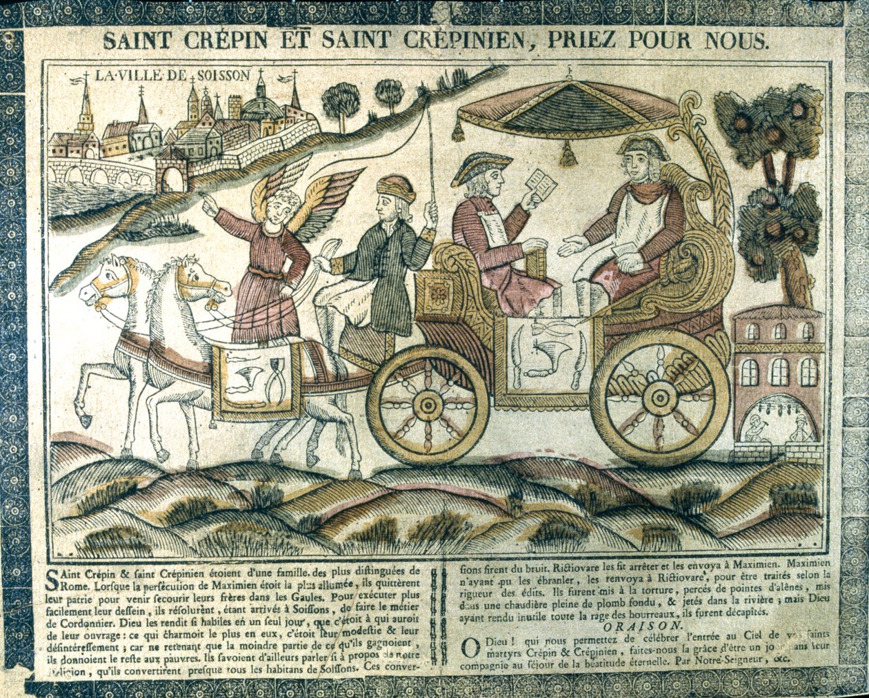 Szent Crispin és Szent Crispinianus, keresztény mártírok, 19. század alkotó: Unbekannt