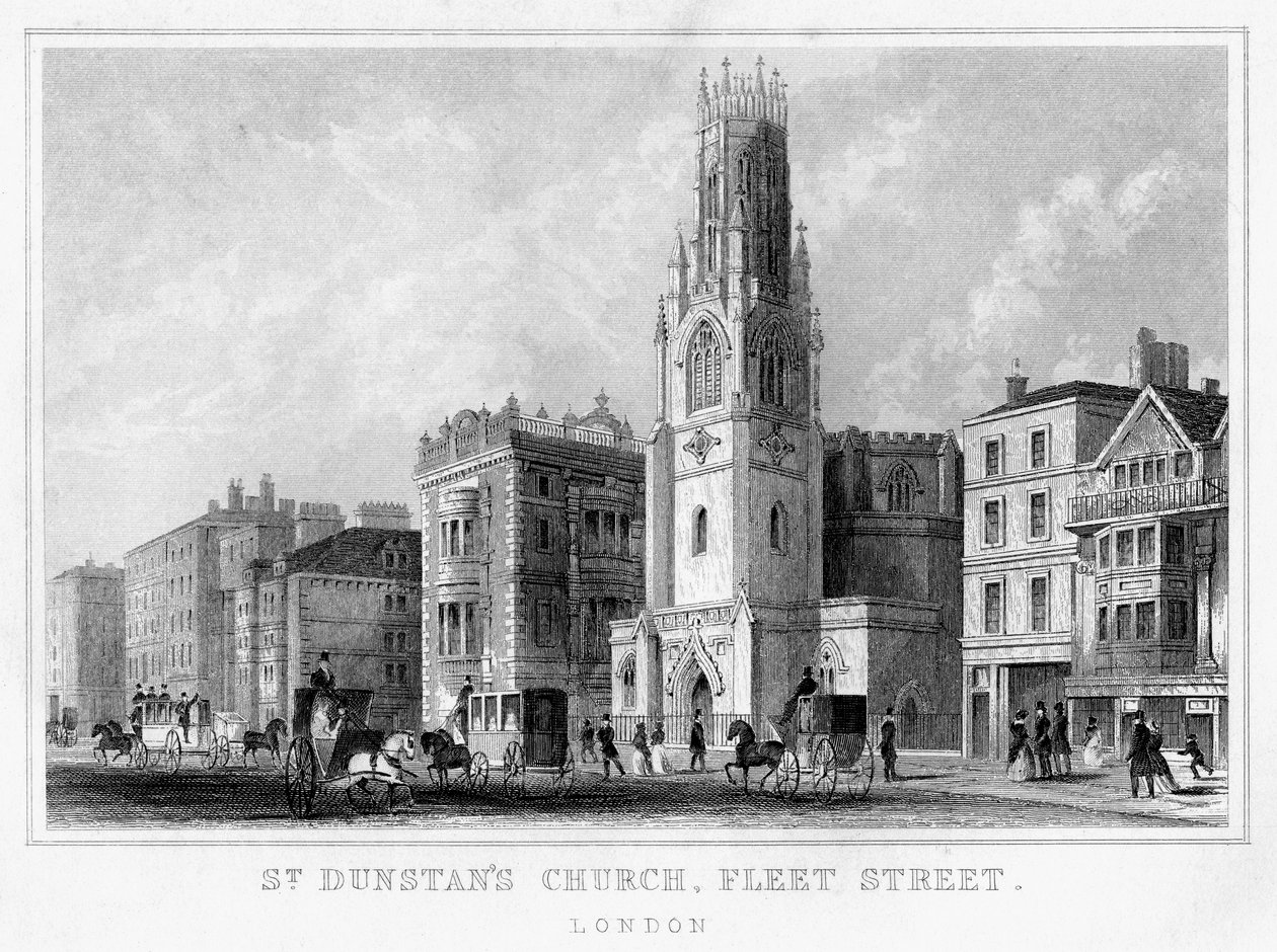 St Dunstans Church, Fleet Street, London City, 19. század alkotó: Unbekannt