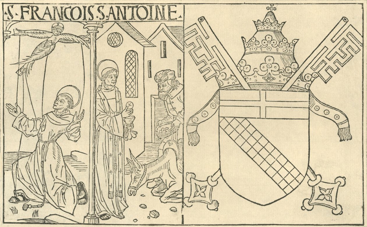 Assisi Szent Ferenc és Páduai Antonius, 1915. alkotó: Unbekannt