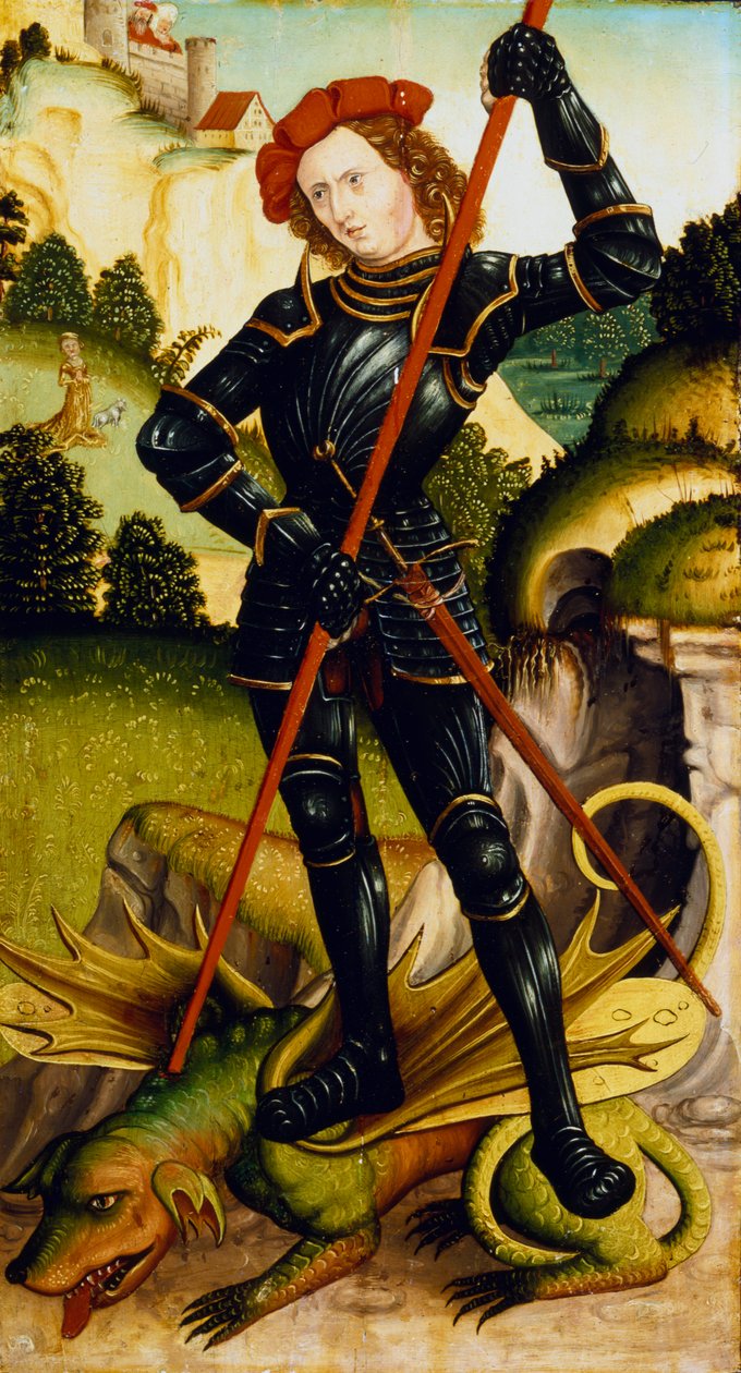 "Szent György és a sárkány", c1500 alkotó: Unbekannt