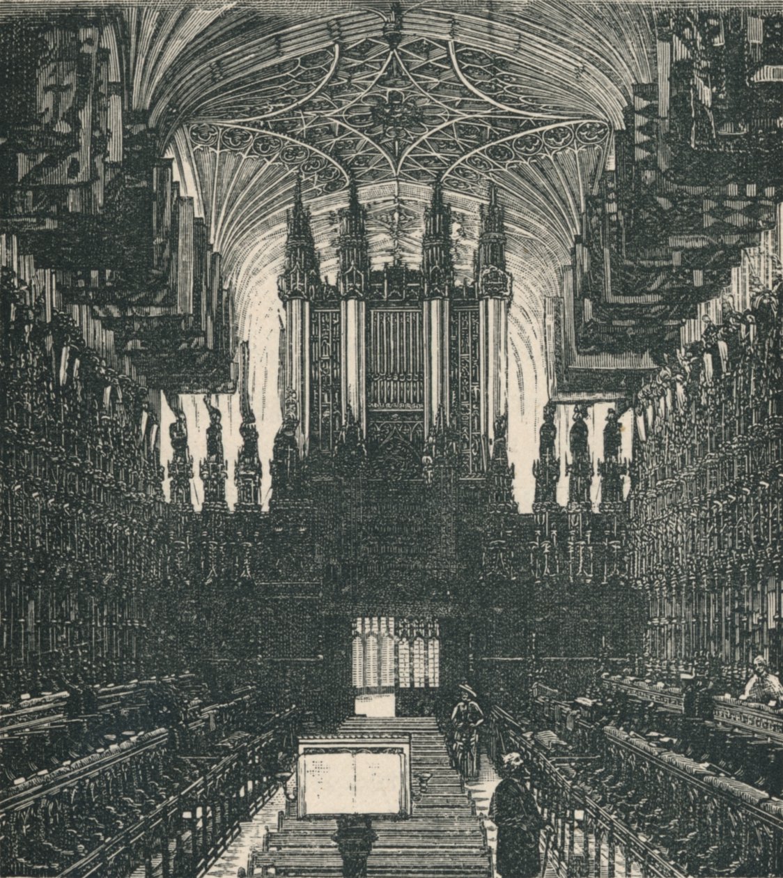 St. Georges Chapel: The Choir, Looking West, 1895 alkotó: Unbekannt