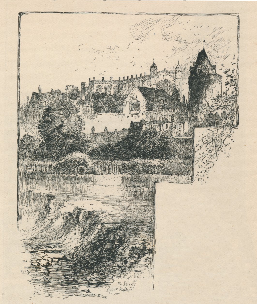 Szent György-kápolna a folyótól, 1895 alkotó: Unbekannt
