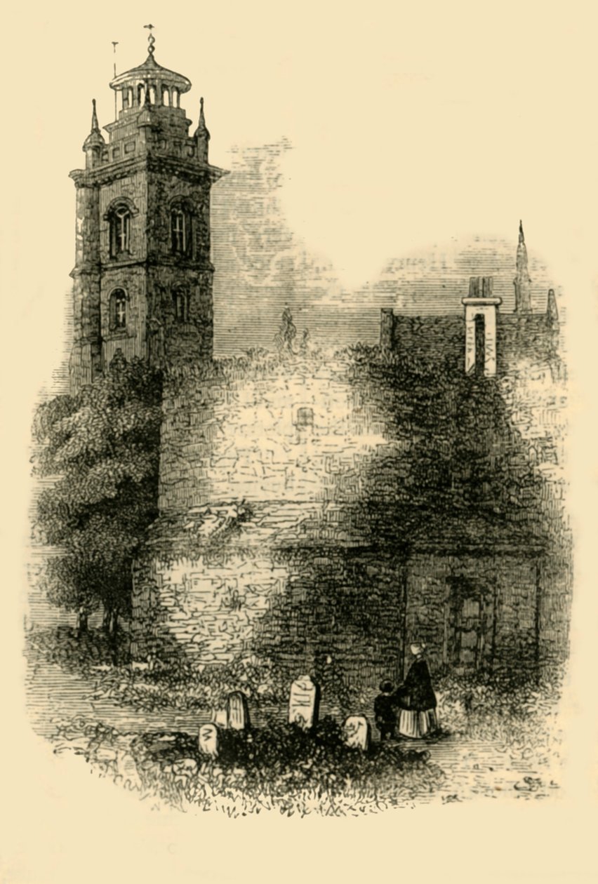 St. Giles, Cripplegate, Mutatja a régi falat, c1872. alkotó: Unbekannt
