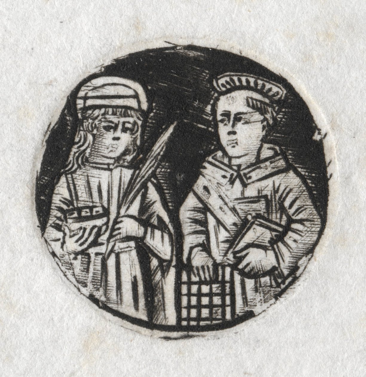 Szent Lőrinc és Szent Lúcia, c. 1487. alkotó: Unbekannt