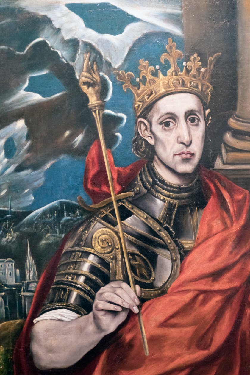 Szent Lajos francia király, El Greco követője, kiállítva az El Greco múzeumban, Toledo, Toledo tartomány, Castilla-La Mancha Spanyolország alkotó: Unbekannt