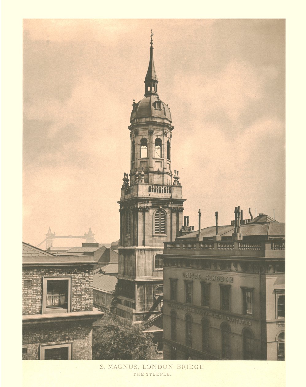 St Magnus, London Bridge, The Steeple, 19. század közepe, vége. alkotó: Unbekannt