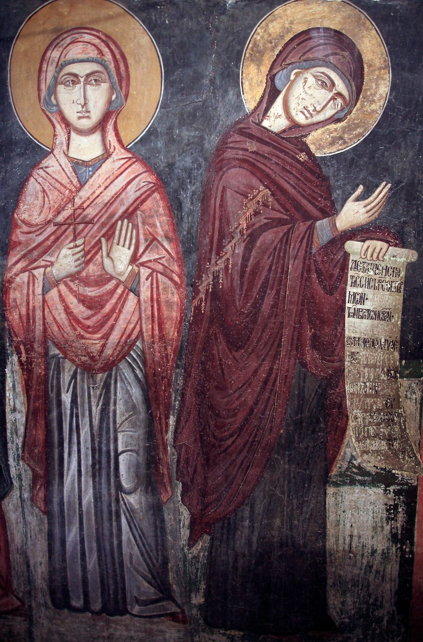 Szent Marina és Szűz Mária Timios Stavros tou Agiasmati templom, Agiasmati Szent keresztje 15. század Ciprus Festett templomok UNESCO-hely Troodos, Ciprus alkotó: Unbekannt