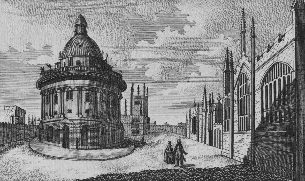 St. Marys Church és Radcliffe Könyvtár Oxfordban, XVIII. század alkotó: Unbekannt
