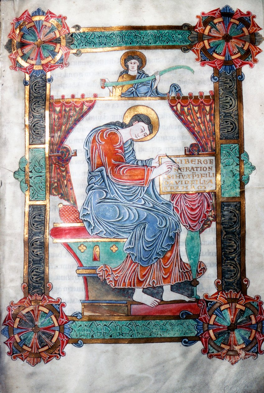 Szent Máté evangéliumát írja, angolszász műve, 1062-65. alkotó: Unbekannt
