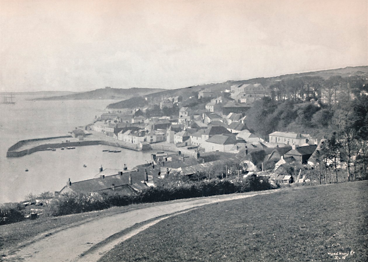 St. Mawes – A kikötő és a kastély bemutatása, 1895 alkotó: Unbekannt