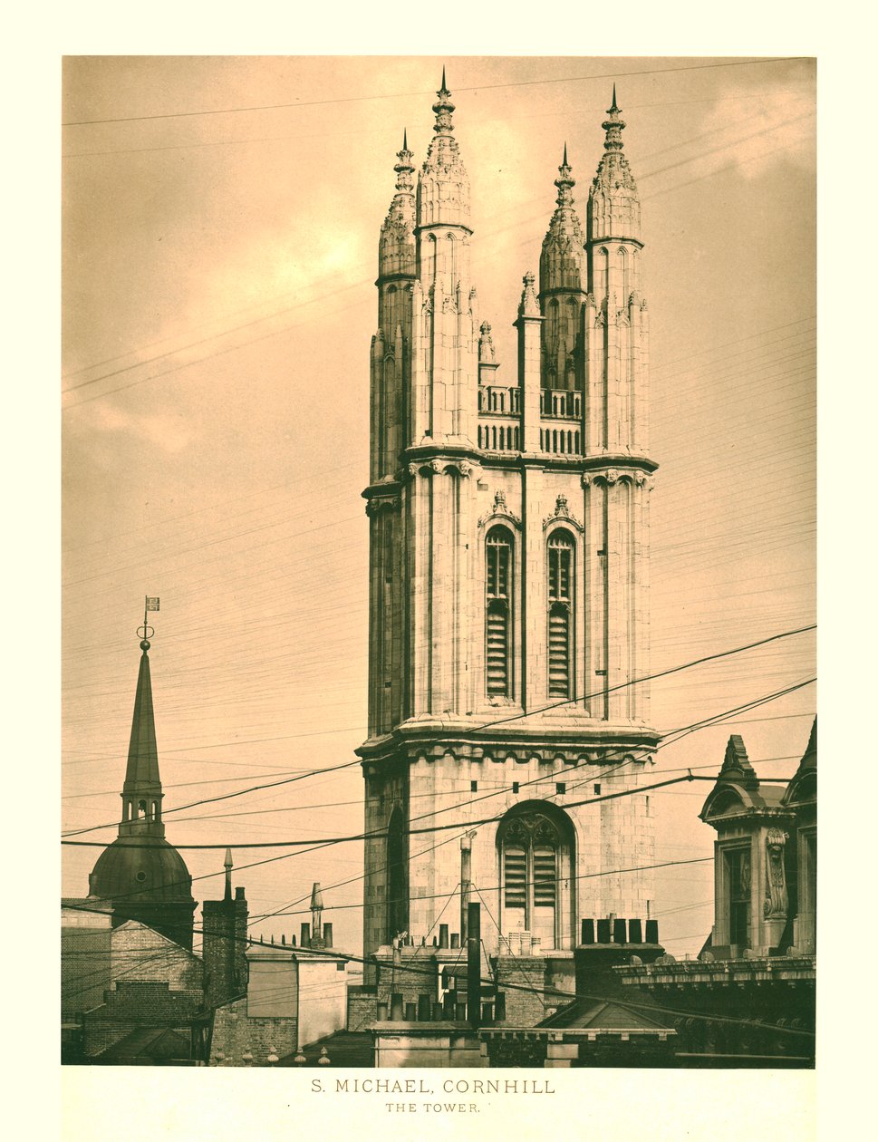 Szent Mihály, Cornhill, A torony, 19. század közepe-vége. alkotó: Unbekannt