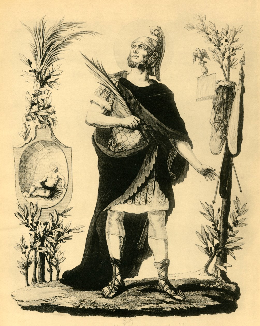 Szent Napóleon Romain tiszt, vértanú, 19. század eleje, 1921. alkotó: Unbekannt