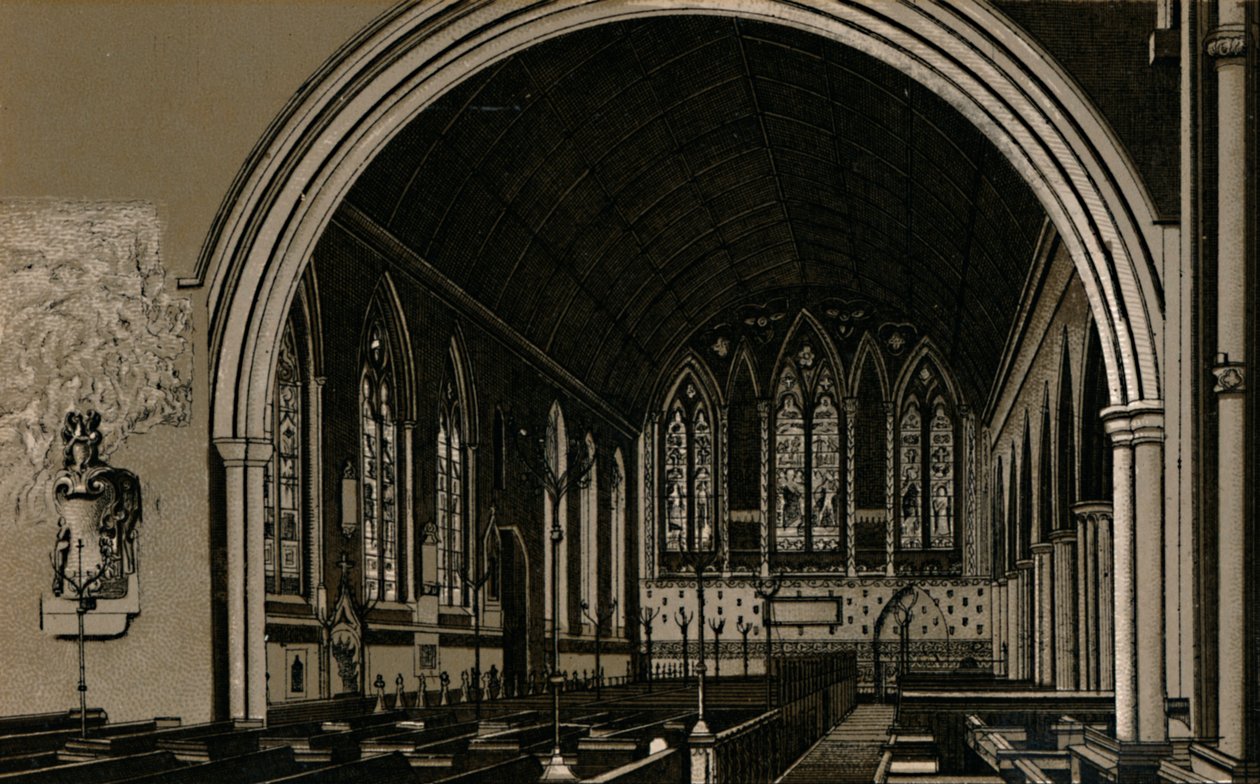 Szent Miklós templom, belső, 1880. alkotó: Unbekannt