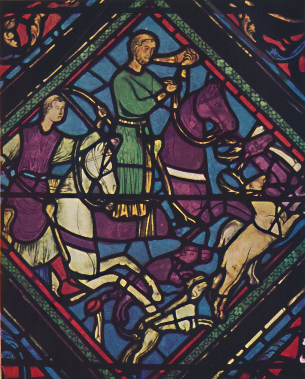 Ólomüveg – Chartres-i székesegyház, 13. század, 1950 körül. alkotó: Unbekannt