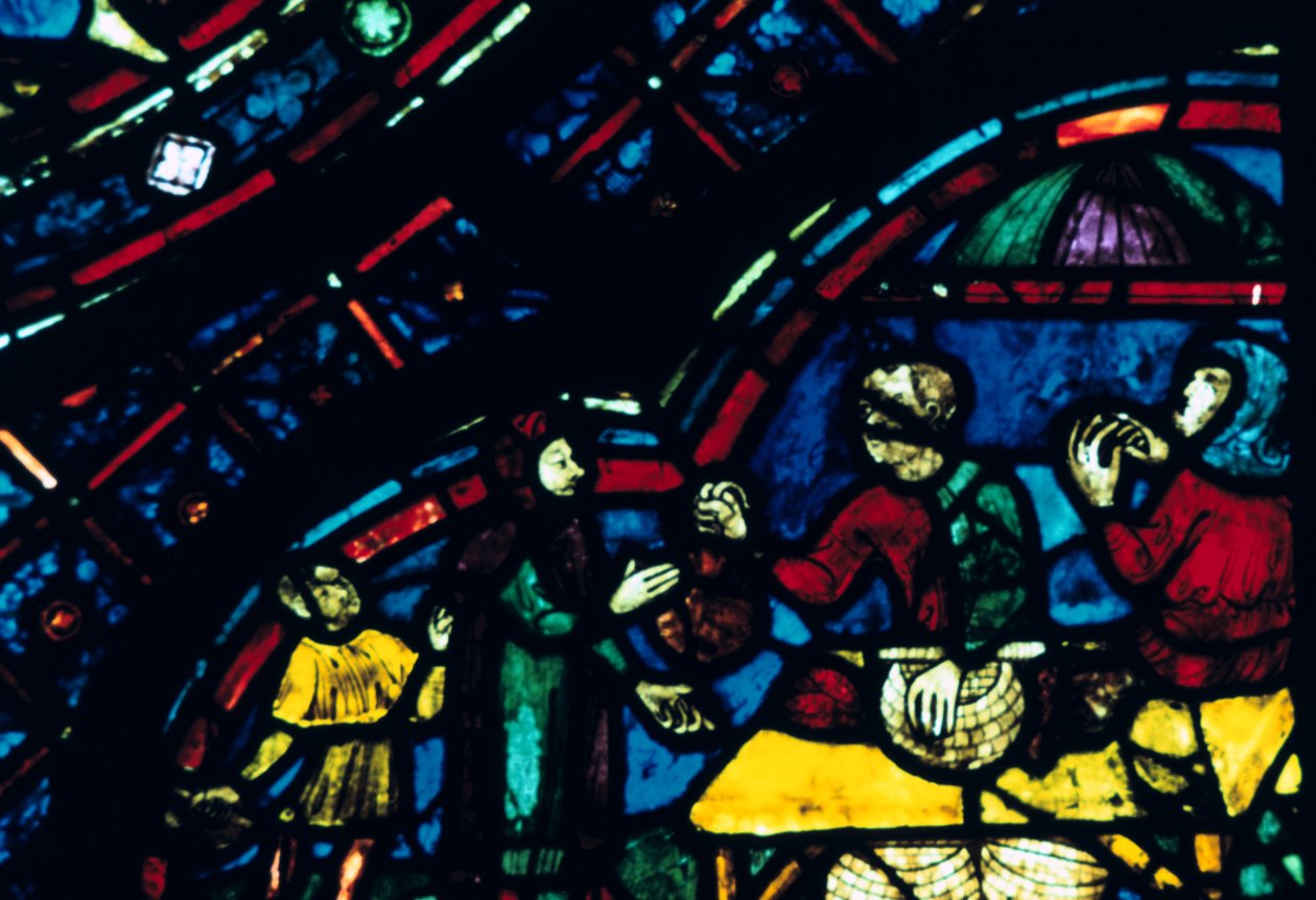 Ólomüveg, Chartres-i katedrális, Chartres, Franciaország alkotó: Unbekannt