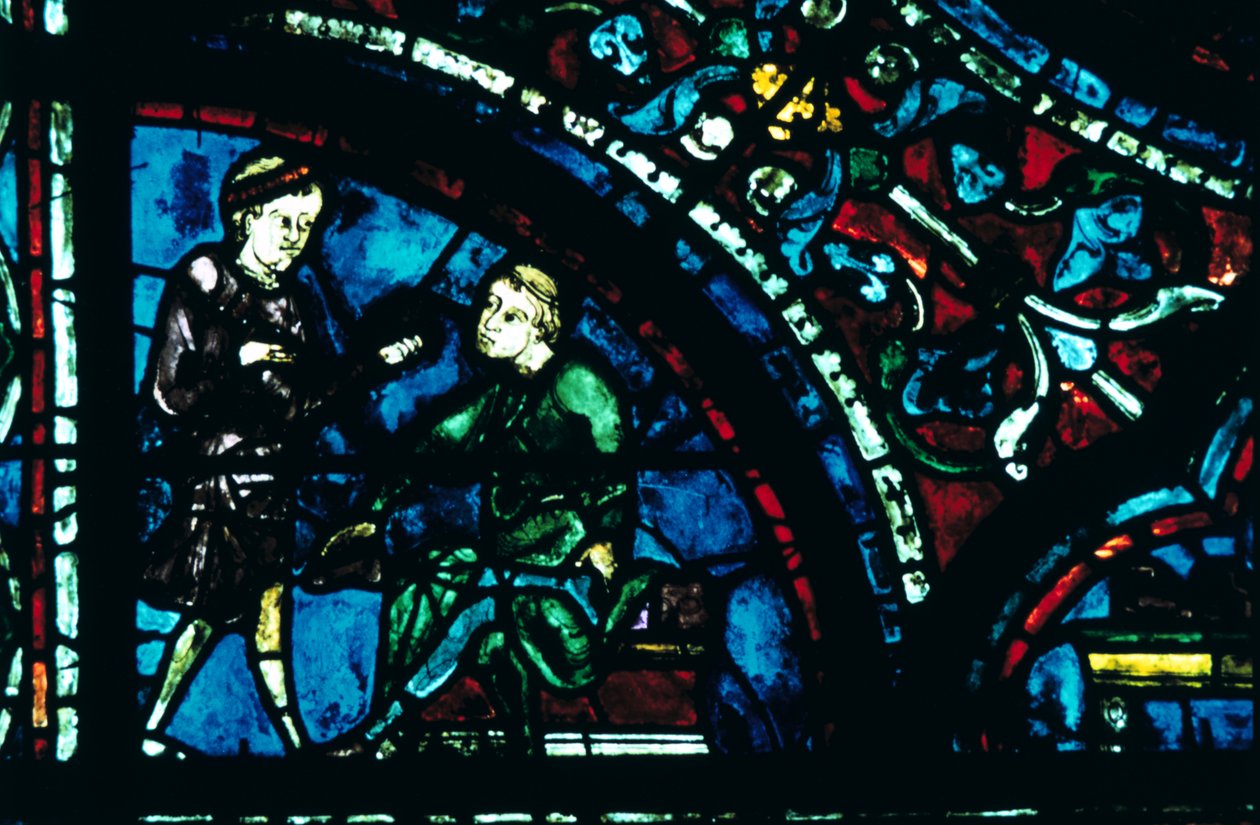 Ólomüveg, Chartres-i katedrális, Chartres, Franciaország alkotó: Unbekannt