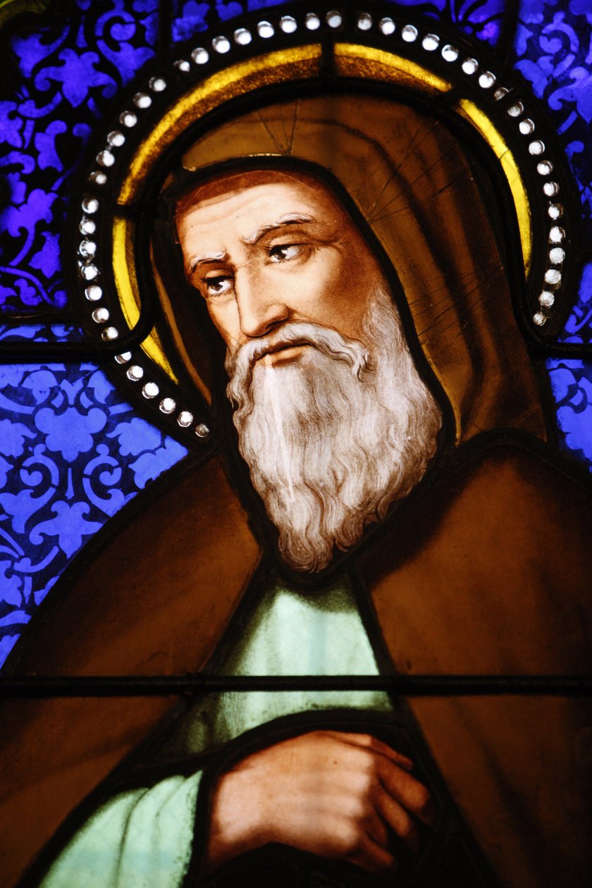 Ólomüveg a Szent Pál templomban, Lyonban: Saint Bonaventure, Lyon, Franciaország alkotó: Unbekannt
