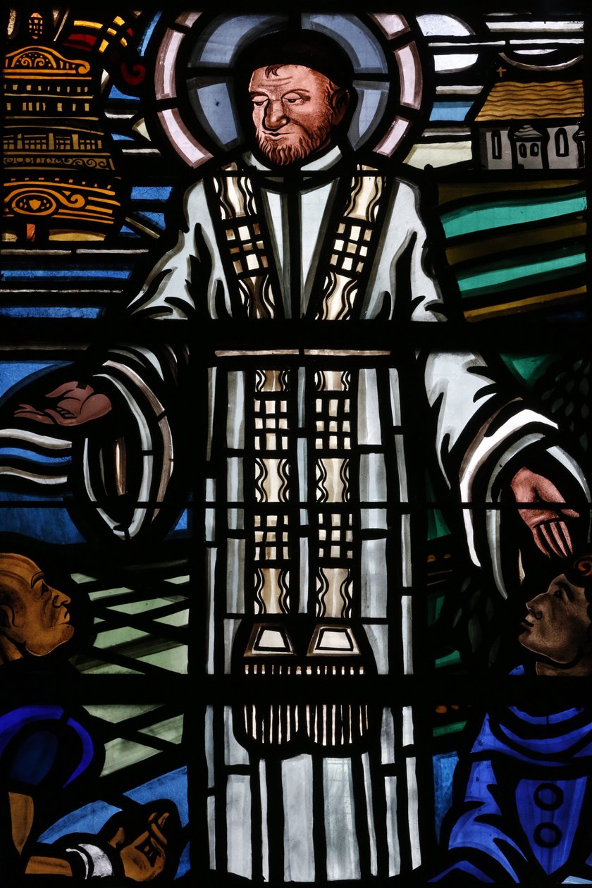 Ólomüveg ablak. Saint Vincent de Paul, Párizs, Franciaország alkotó: Unbekannt