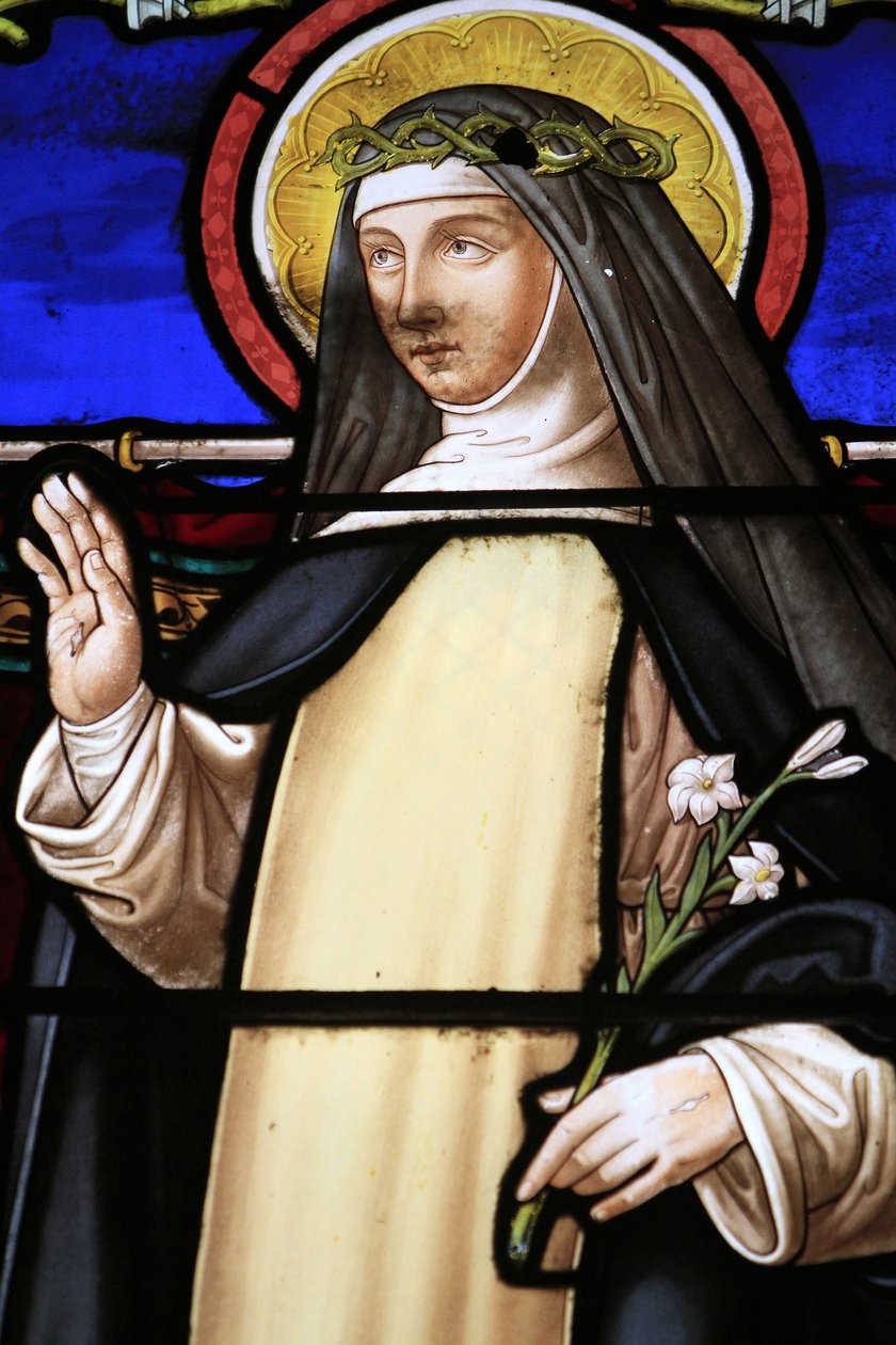Ólomüveg ablak. Ste Catherine de Sienne. 1883. alkotó: Unbekannt