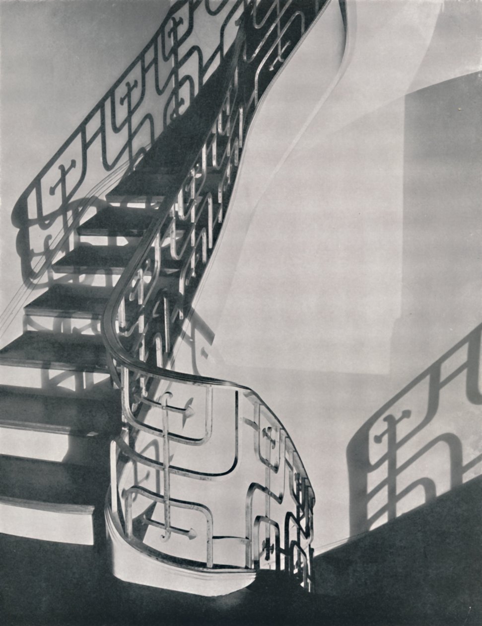 Monel fém lépcsőkorlát, New York-i rezidenciára tervezve, 1933 alkotó: Unbekannt