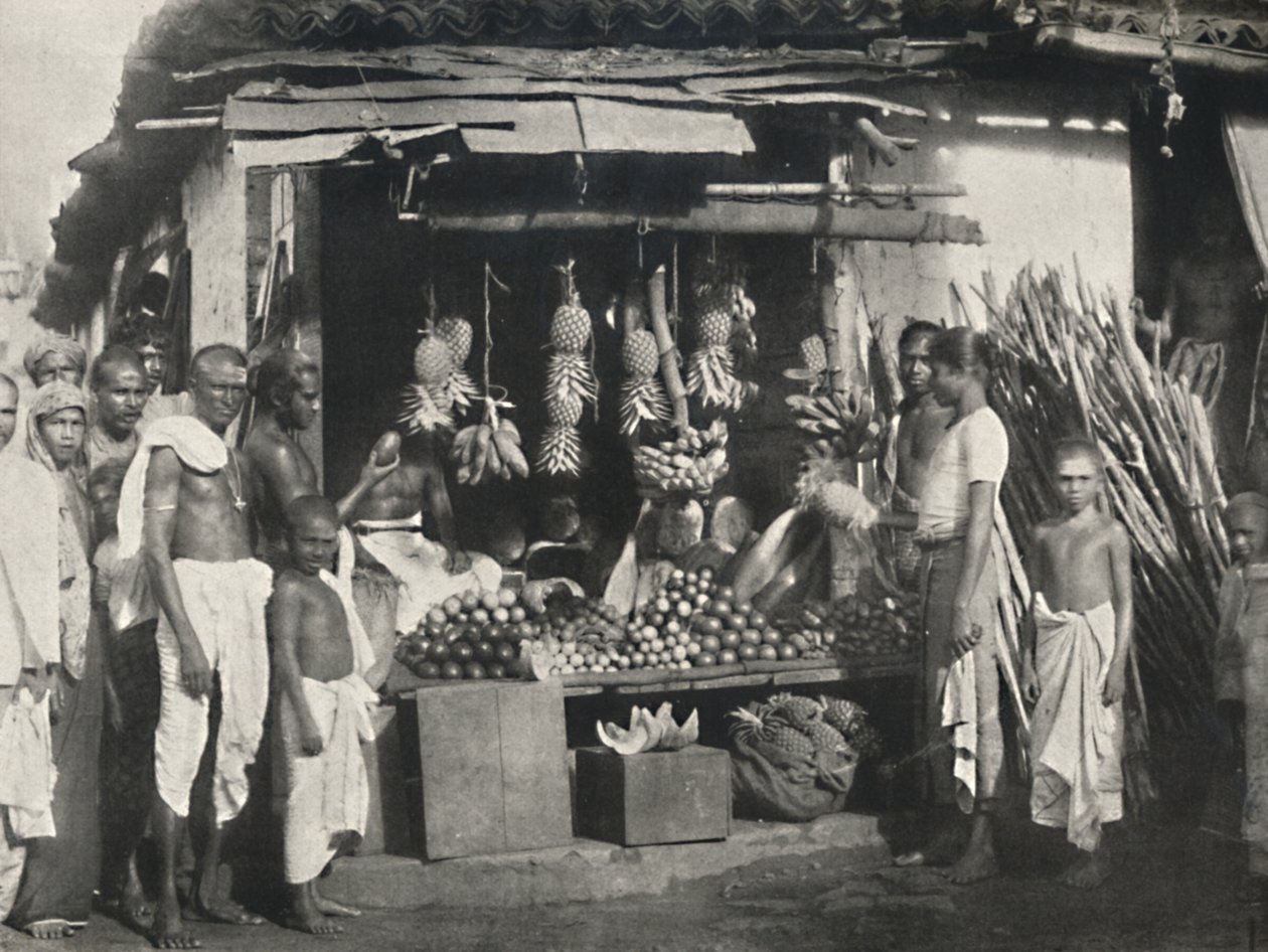 Gyümölcsárus stand Colombóban, 1926 alkotó: Unbekannt