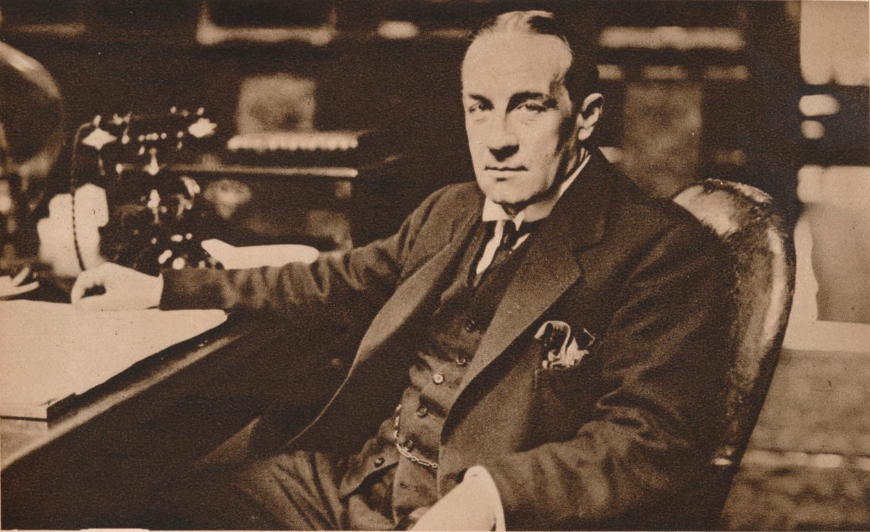 Stanley Baldwin, az Egyesült Királyság újonnan megválasztott miniszterelnöke, 1923. május 1935. alkotó: Unbekannt