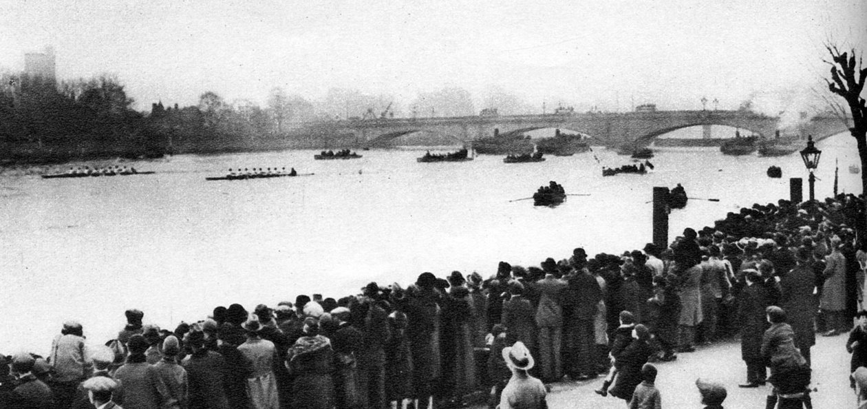 Az Oxford és Cambridge Boat Race rajtja, London, 1926-1927 alkotó: Unbekannt