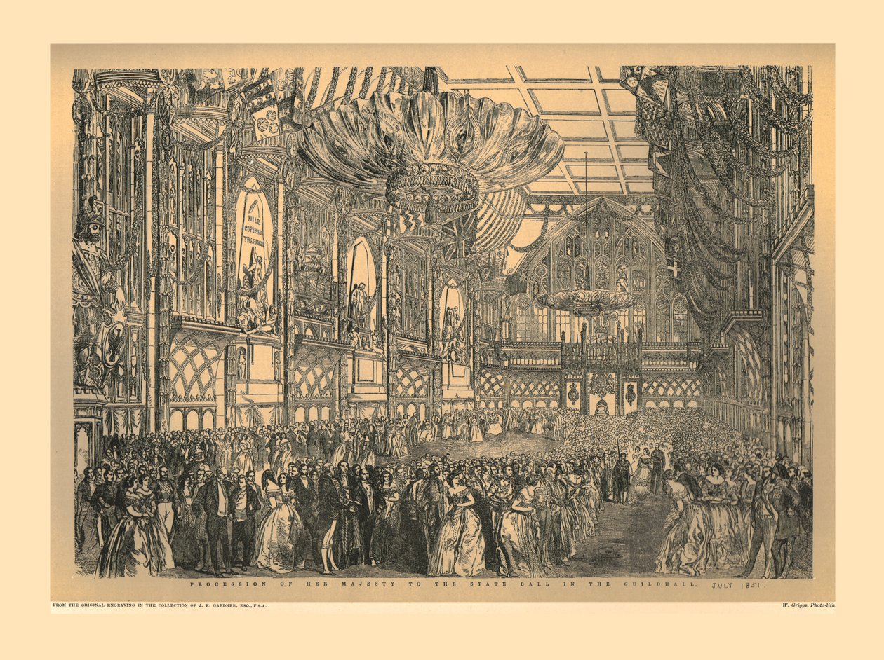 Állami bál a Guildhallban, 1851, 1886 alkotó: Unbekannt