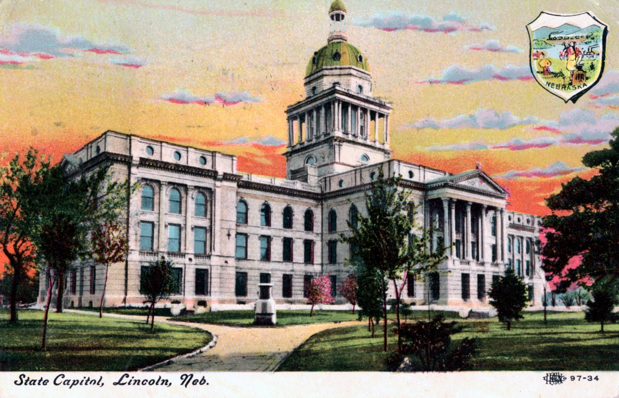 Állami főváros, Lincoln, Nebraska, 1919 alkotó: Unbekannt
