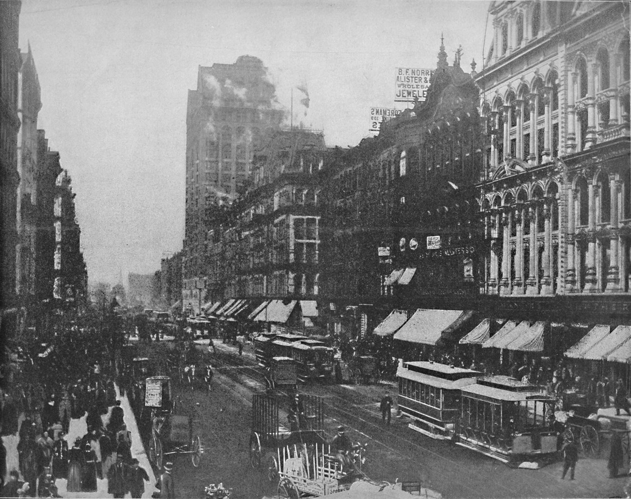 State Street, Chicago, 1897. alkotó: Unbekannt