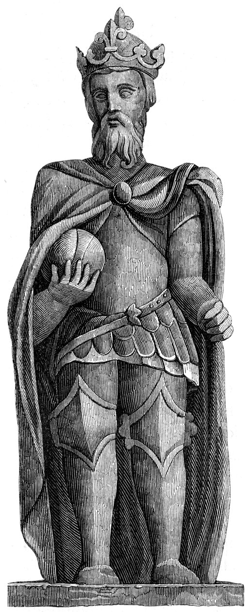 Nagy Károly szobra 712-814, St Julien le Pauvre, Párizs, 11-12. század 1849 alkotó: Unbekannt