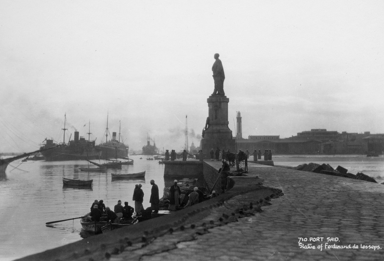 Ferdinand de Lesseps szobra, Port Said, Egyiptom, 1920-c1930-as évek alkotó: Unbekannt