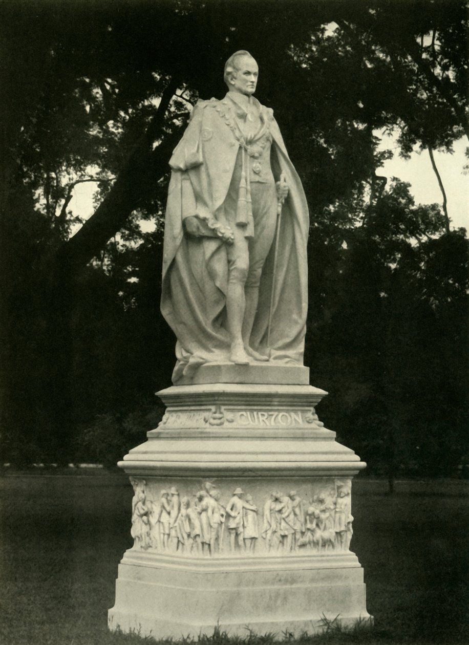 Lord Curzon szobra a Grounds of Victoria Memorial Hallban, 1925. alkotó: Unbekannt