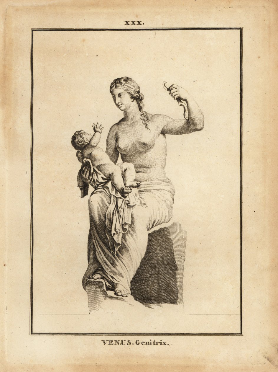 Venus Genetrix szobra, a szerelem, a szépség, a szex és a termékenység római istennője, mint anya a gyermekével, Erosszal alkotó: Unbekannt