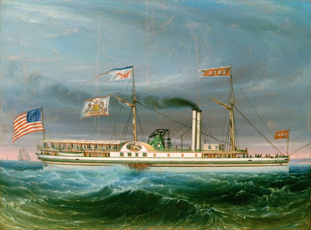 Erie gőzhajó, valószínűleg 1837. alkotó: Unbekannt