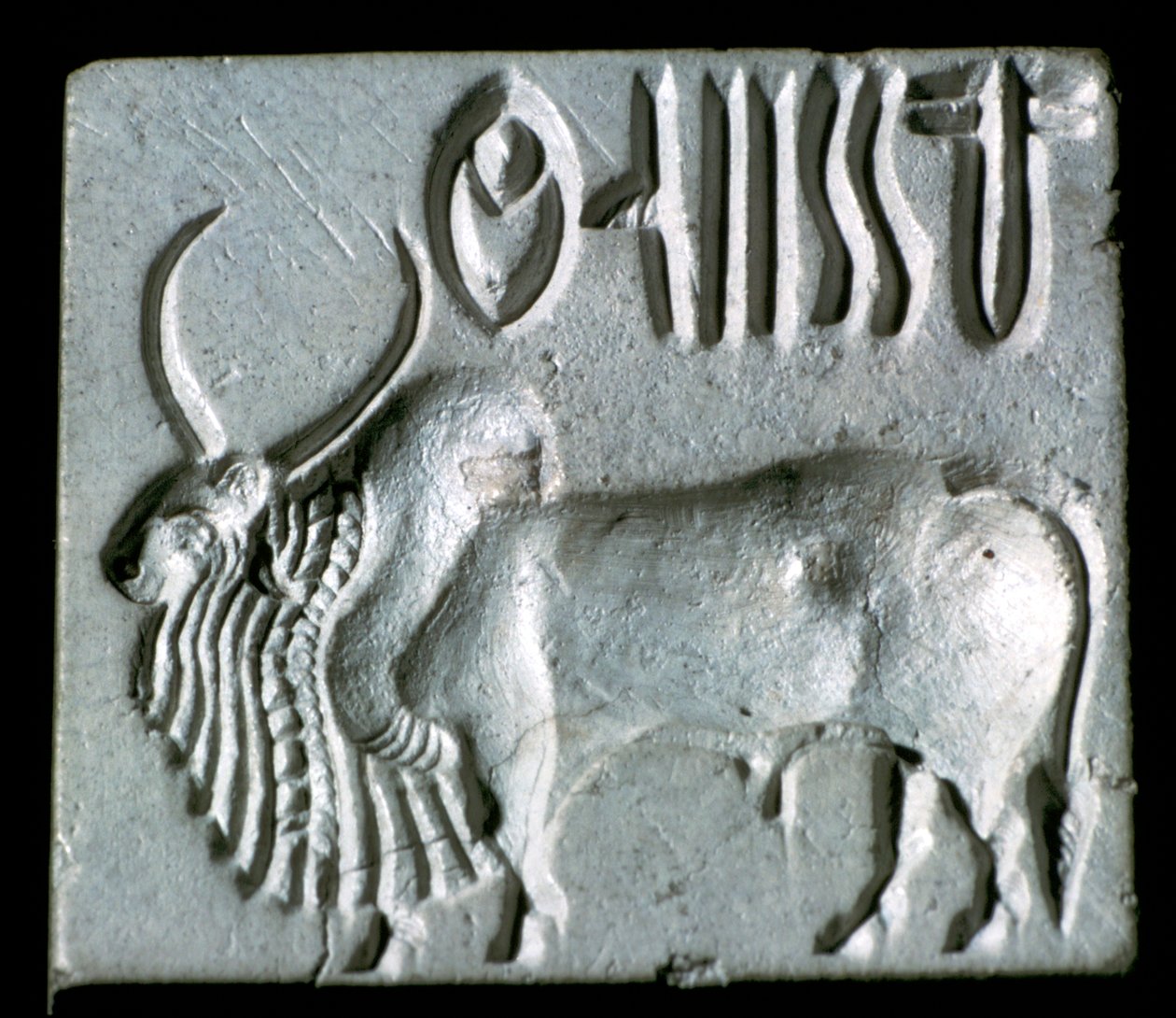 Steatit pecsét púpos bikával, Indus-völgy, Mohenjo-Daro, ie 2500-2000 alkotó: Unbekannt