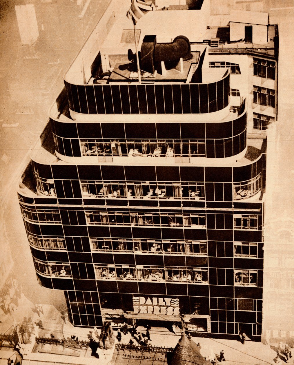 Acél, beton és üveg, modern épületek készítése, 1935. alkotó: Unbekannt