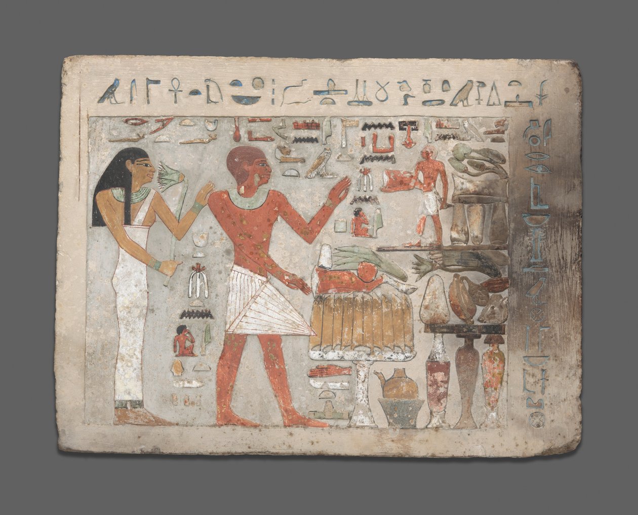 Amenemhat és Hemet sztelája, Egyiptom, Középbirodalom, a 12. dinasztia korai szakasza, ie 1956-1877 körül. alkotó: Unbekannt