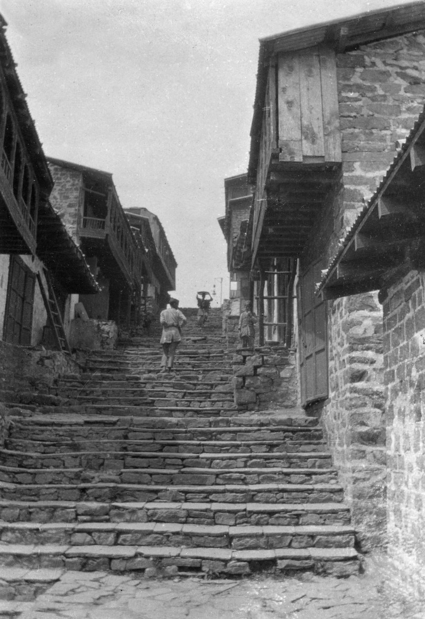 Lépések a kailanai bazárhoz, India, 1917 alkotó: Unbekannt