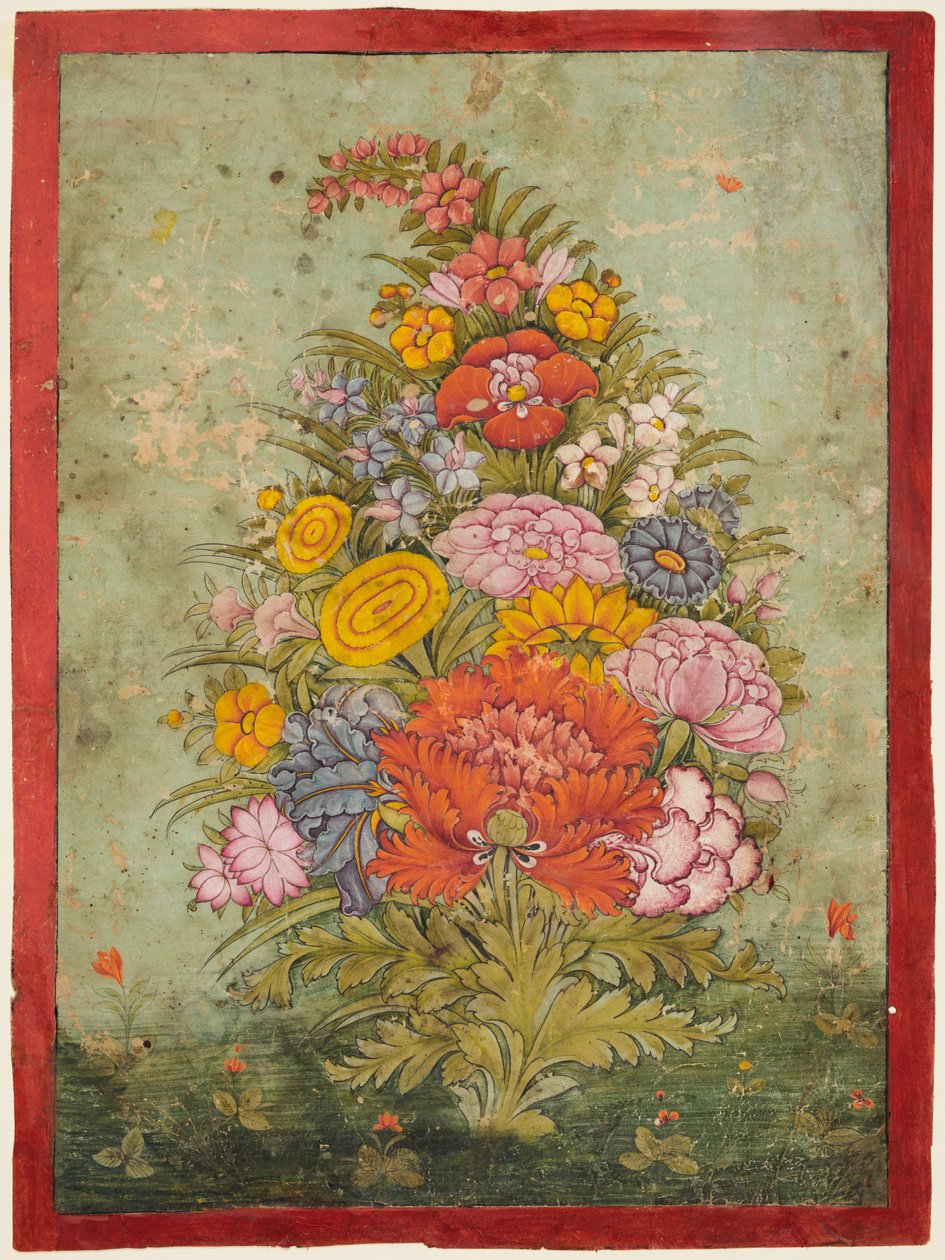Csendélet: Fűből előbukkanó virágcsokor c. 1750. alkotó: Unbekannt