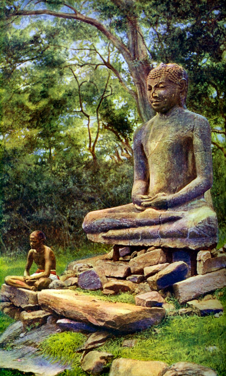 Kő Buddha, Anuradhapura múlt dicsőségének emléke, Ceylon, 1924 alkotó: Unbekannt