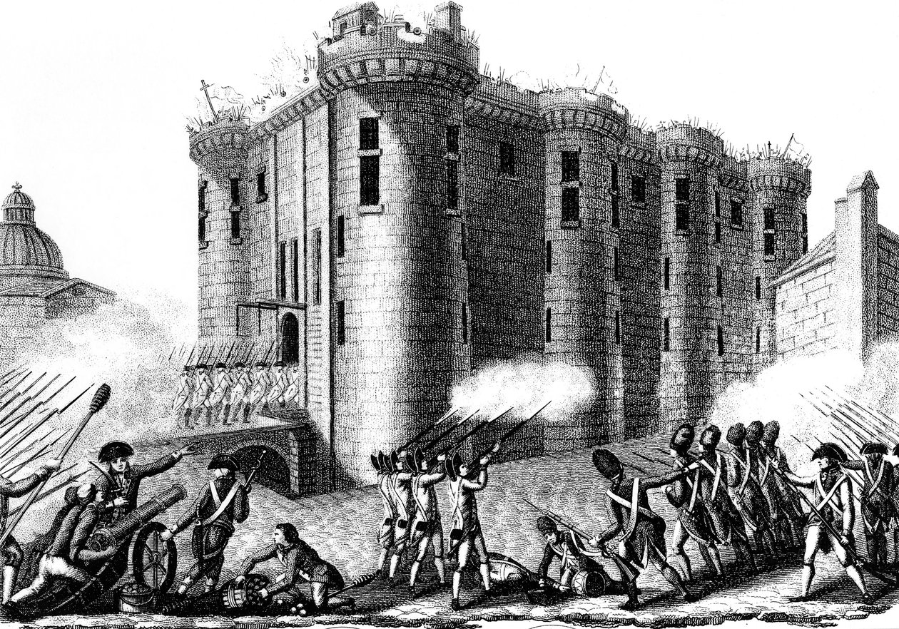 A párizsiak megrohanták a Bastille-t a gránátos gárda vezetésével, 1789. július 14., 1804. alkotó: Unbekannt