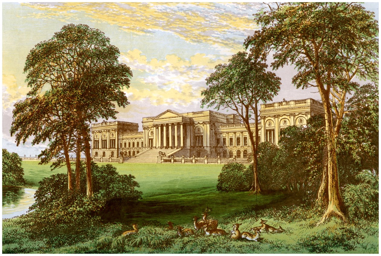 Stowe Park, Buckinghamshire, Buckingham és Chandos hercegének és márkijának otthona, 1880 alkotó: Unbekannt
